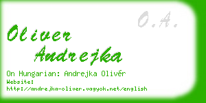 oliver andrejka business card